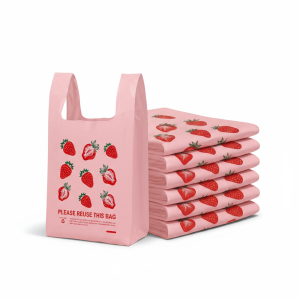 Pink plastic bag