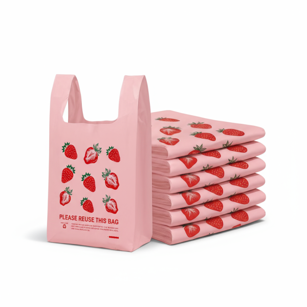 Pink plastic bag
